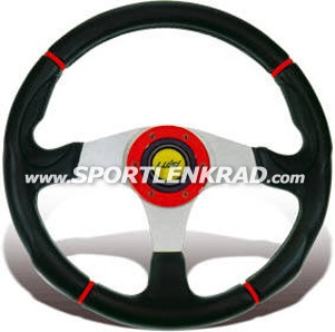 Century Sport 340 Sport-Lenkrad, roter Ring/Streifen